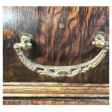 Antique Oak Secretary Bookcase with Curio Cabinet and Stained Glass Antique Oak Secretary Bookcase with Curio Cabinet and Stained Glass