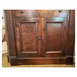 Impressive Antique Wooden Corner Cabinet with Glass Doors Impressive Antique Wooden Corner Cabinet with Glass Doors
