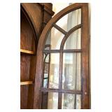 Impressive Antique Wooden Corner Cabinet with Glass Doors Impressive Antique Wooden Corner Cabinet with Glass Doors