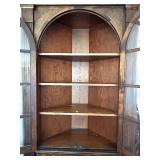 Beautiful Antique Wooden Corner Cabinet with Glass Doors Beautiful Antique Wooden Corner Cabinet with Glass Doors