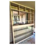 Tall Wall Unit with Display Cabinet and Shelving Tall Wall Unit with Display Cabinet and Shelving