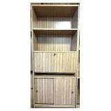 Wood Bookcase with Adjustable Shelves and Storage Cabinets Wood Bookcase with Adjustable Shelves and Storage Cabinets