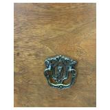 Antique Tiger Oak Bow Front Chest of Drawers with Brass Hardware Antique Tiger Oak Bow Front Chest of Drawers with Brass Hardware
