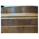 Antique Tiger Oak Bow Front Chest of Drawers with Brass Hardware Antique Tiger Oak Bow Front Chest of Drawers with Brass Hardware