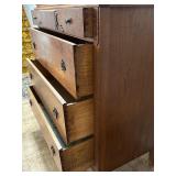 Antique Tiger Oak Bow Front Chest of Drawers with Brass Hardware Antique Tiger Oak Bow Front Chest of Drawers with Brass Hardware
