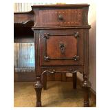 Antique Vanity Desk with Carved Details and Inlay Antique Vanity Desk with Carved Details and Inlay