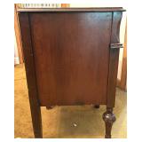 Antique Vanity Desk with Carved Details and Inlay Antique Vanity Desk with Carved Details and Inlay