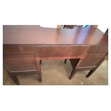 Antique Vanity Desk with Carved Details and Inlay Antique Vanity Desk with Carved Details and Inlay