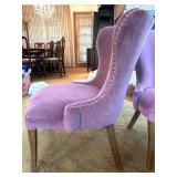 Pair of Matching Upholstered Side Chairs with Nailhead Trim Pair of Matching Upholstered Side Chairs with Nailhead Trim