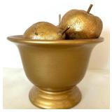 Mixed Home Decor Lot - Cherub Pedestal Bowl, Gold Urn with Fruit, Gilt Cherub Vase Mixed Home Decor Lot - Cherub Pedestal Bowl, Gold Urn with Fruit, Gilt Cherub Vase