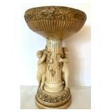 Mixed Home Decor Lot - Cherub Pedestal Bowl, Gold Urn with Fruit, Gilt Cherub Vase Mixed Home Decor Lot - Cherub Pedestal Bowl, Gold Urn with Fruit, Gilt Cherub Vase
