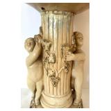 Mixed Home Decor Lot - Cherub Pedestal Bowl, Gold Urn with Fruit, Gilt Cherub Vase Mixed Home Decor Lot - Cherub Pedestal Bowl, Gold Urn with Fruit, Gilt Cherub Vase