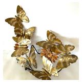 MCM Metal Butterfly and Flower Wall Decor MCM Metal Butterfly and Flower Wall Decor