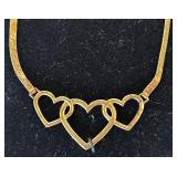 Family Love Heart Necklace, 18kt Gold Over Sterling Family Love Heart Necklace, 18kt Gold Over Sterling