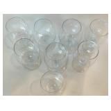 Glass Decanter with Stopper and 8 Snifter Glasses Glass Decanter with Stopper and 8 Snifter Glasses