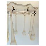 Vintage Glass Three-Light Candelabra with Prisms Vintage Glass Three-Light Candelabra with Prisms