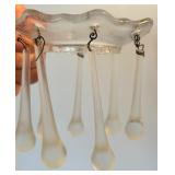 Vintage Glass Three-Light Candelabra with Prisms Vintage Glass Three-Light Candelabra with Prisms