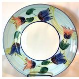 Italian Ceramic Serving Plates & Bowl, Hand-Painted Fruit & Floral Designs (3 pcs) Italian Ceramic Serving Plates & Bowl, Hand-Painted Fruit & Floral Designs (3 pcs)