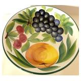 Italian Ceramic Serving Plates & Bowl, Hand-Painted Fruit & Floral Designs (3 pcs) Italian Ceramic Serving Plates & Bowl, Hand-Painted Fruit & Floral Designs (3 pcs)