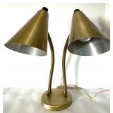 Vintage Brass Dual Gooseneck Desk Lamp Vintage Brass Dual Gooseneck Desk Lamp