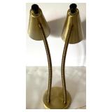 Vintage Brass Dual Gooseneck Desk Lamp Vintage Brass Dual Gooseneck Desk Lamp