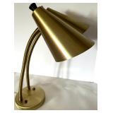 Vintage Brass Dual Gooseneck Desk Lamp Vintage Brass Dual Gooseneck Desk Lamp