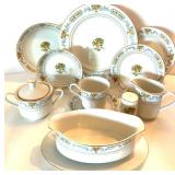 Floral Inspirations Fine China Dinnerware Set - Abundance Pattern, Japan Floral Inspirations Fine China Dinnerware Set - Abundance Pattern, Japan