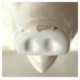 Pair of White Ceramic Pig Head Wall Mounts Pair of White Ceramic Pig Head Wall Mounts
