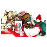 Christmas Decor Lot: Lighted Bear Figurine, Placemats & Holiday Accents Christmas Decor Lot: Lighted Bear Figurine, Placemats & Holiday Accents