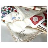 Assorted Embroidered and Lace Vintage Linens Lot with Tote Bag Assorted Embroidered and Lace Vintage Linens Lot with Tote Bag