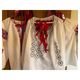 Ukrainian Embroidered Blouse and Folk Costume Accessories Set Ukrainian Embroidered Blouse and Folk Costume Accessories Set