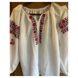 Ukrainian Embroidered Blouse and Folk Costume Accessories Set Ukrainian Embroidered Blouse and Folk Costume Accessories Set