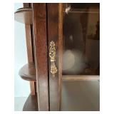 Vintage Wall-Mount Display Cabinet with Glass Door and Side Shelves Vintage Wall-Mount Display Cabinet with Glass Door and Side Shelves