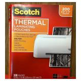 Scotch Advanced Thermal Laminator with 200 Thermal Laminating Pouches Scotch Advanced Thermal Laminator with 200 Thermal Laminating Pouches