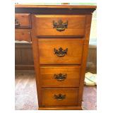 Traditional Wood Office Desk with Seven Drawers and Brass Handles Traditional Wood Office Desk with Seven Drawers and Brass Handles