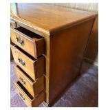 Wood Office Desk with 8 Drawers and Brass Handles Wood Office Desk with 8 Drawers and Brass Handles
