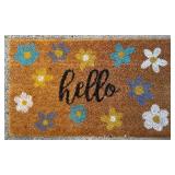 Outdoor Decor Lot with Doormat, Flag Stand, Planter, and Garden Spinner Outdoor Decor Lot with Doormat, Flag Stand, Planter, and Garden Spinner