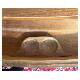 Vintage Wood Bow Front 4-Drawer Dresser with Brass Pulls Vintage Wood Bow Front 4-Drawer Dresser with Brass Pulls