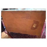 Vintage Wood Bow Front 4-Drawer Dresser with Brass Pulls Vintage Wood Bow Front 4-Drawer Dresser with Brass Pulls