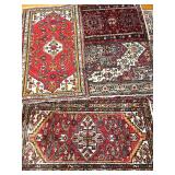 Lot of 4 Vintage Hand-Knotted Wool Area Rugs - Various Oriental Designs Lot of 4 Vintage Hand-Knotted Wool Area Rugs - Various Oriental Designs