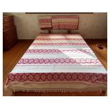 Lot of 2 Vintage Handcrafted Bedspreads and Table Runner Lot of 2 Vintage Handcrafted Bedspreads and Table Runner