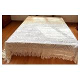 Lot of 2 Vintage Handcrafted Bedspreads and Table Runner Lot of 2 Vintage Handcrafted Bedspreads and Table Runner