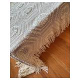 Lot of 2 Vintage Handcrafted Bedspreads and Table Runner Lot of 2 Vintage Handcrafted Bedspreads and Table Runner