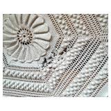 Lot of 2 Vintage Handcrafted Bedspreads and Table Runner Lot of 2 Vintage Handcrafted Bedspreads and Table Runner