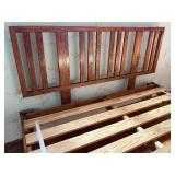 Wooden Slat Queen Bed Frame with Headboard Wooden Slat Queen Bed Frame with Headboard