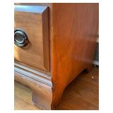Six-Drawer Dresser With Mirror, Medium Wood Finish Six-Drawer Dresser With Mirror, Medium Wood Finish