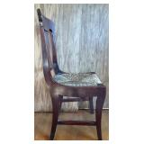 Vintage Wood Side Chair and Ornate Wall Mirror. SEE ALL PHOTOS Vintage Wood Side Chair and Ornate Wall Mirror. SEE ALL PHOTOS