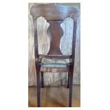Vintage Wood Side Chair and Ornate Wall Mirror. SEE ALL PHOTOS Vintage Wood Side Chair and Ornate Wall Mirror. SEE ALL PHOTOS