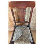 Vintage Wood Side Chair and Ornate Wall Mirror. SEE ALL PHOTOS Vintage Wood Side Chair and Ornate Wall Mirror. SEE ALL PHOTOS