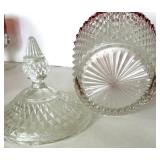 Ruby Red & Clear Glassware Lot - Lenox, Vintage Bowls, Plates, Pitcher Ruby Red & Clear Glassware Lot - Lenox, Vintage Bowls, Plates, Pitcher